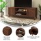 Emma and Oliver Beverly Mid-Century Modern Wooden TV Stand with Soft Close Doors, Shelf, Cord Management Hole and Tapered Legs